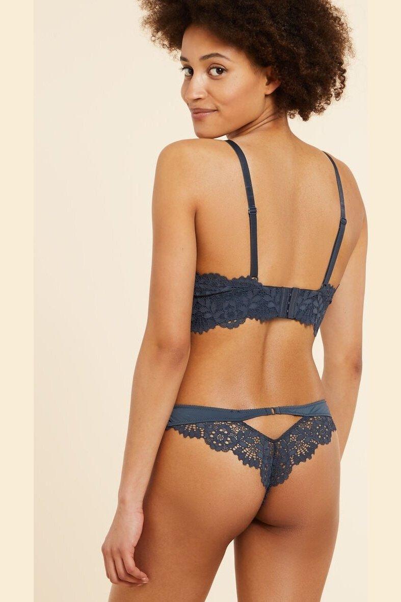 ETAM - חזיית תחרה משולשים SUCCESS אפור כהה - MASHBIR//365