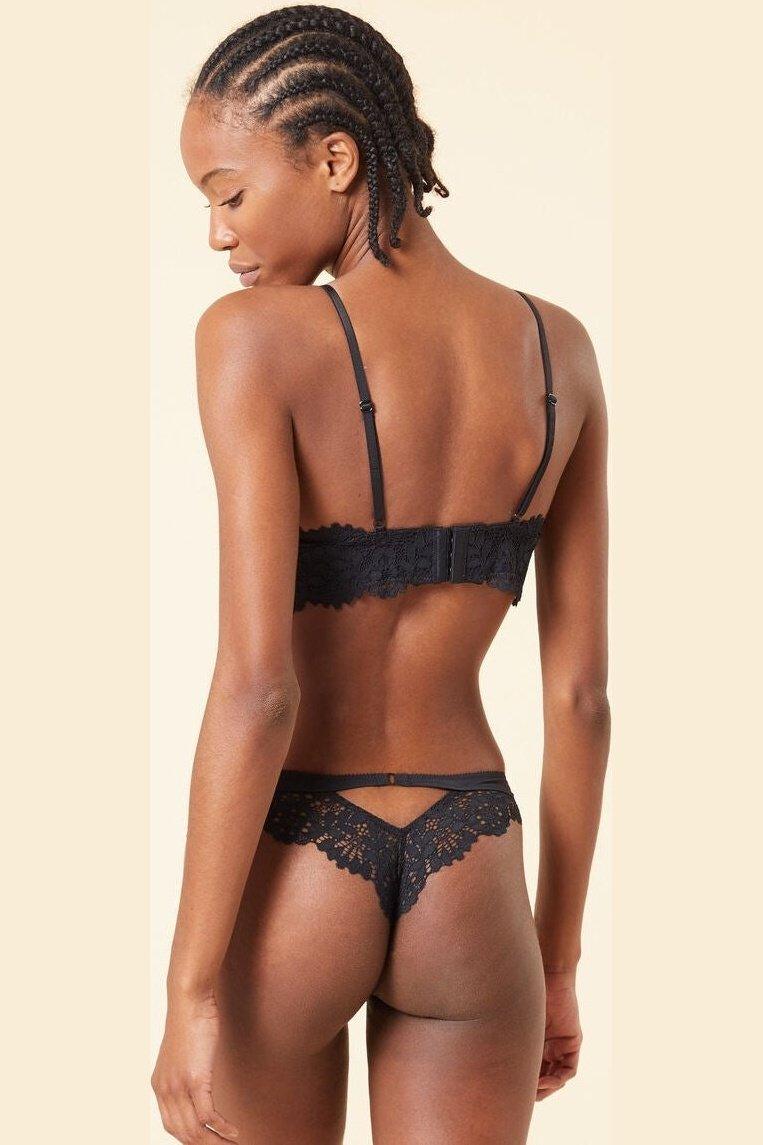 ETAM - חזיית תחרה משולשים SUCCESS שחורה - MASHBIR//365