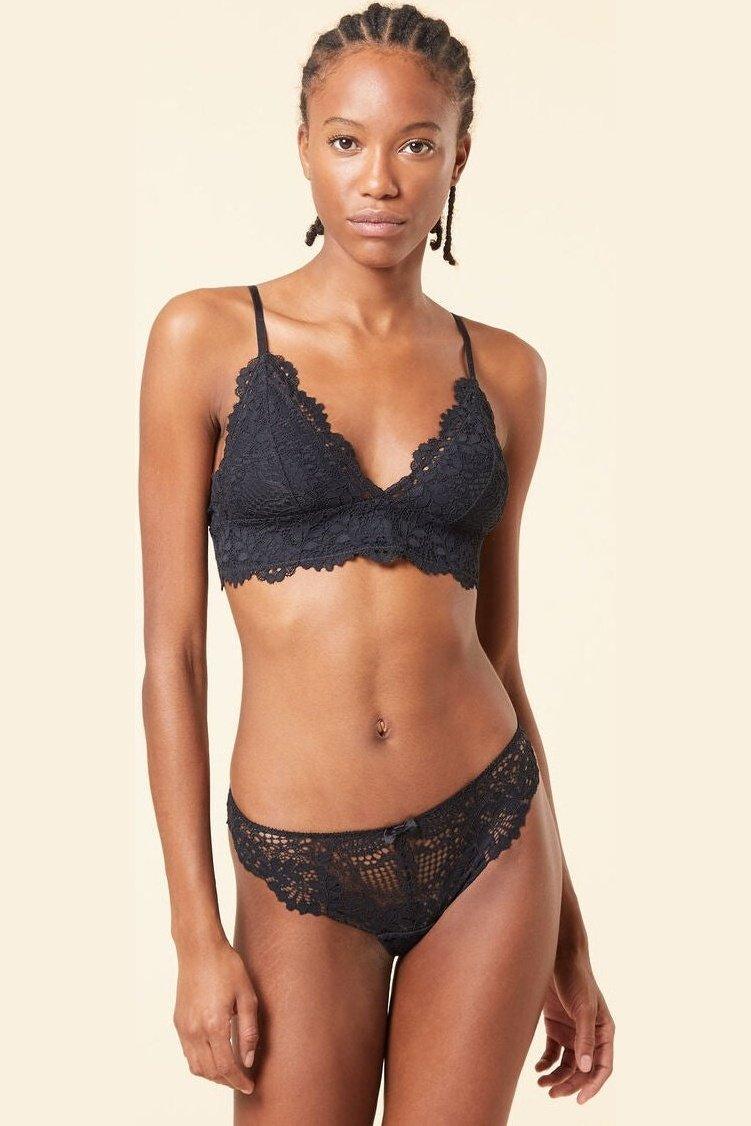 ETAM - חזיית תחרה משולשים SUCCESS שחורה - MASHBIR//365