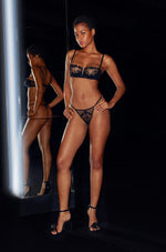 ETAM - חזיית טול בעיטור רקמה ללא ריפוד TENDRESSE בצבע שחור - MASHBIR//365