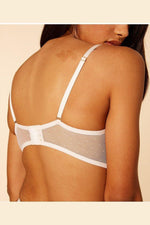 ETAM - חזיית טול משולב רקמה בריפוד קל ETERNELLE קרם - MASHBIR//365