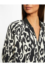 MORGAN - ז'קט ישר עם הדפס מנומר בצבע לבן ושחור - MASHBIR//365