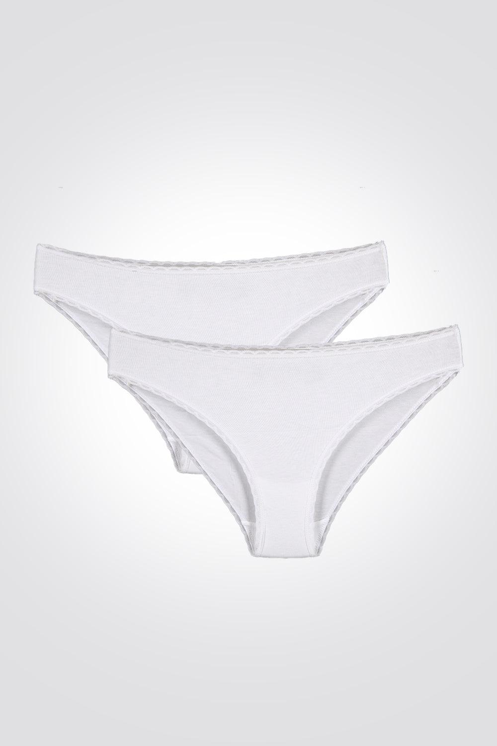 DELTA - זוג תחתוני מיני כותנה מודל לבן - MASHBIR//365