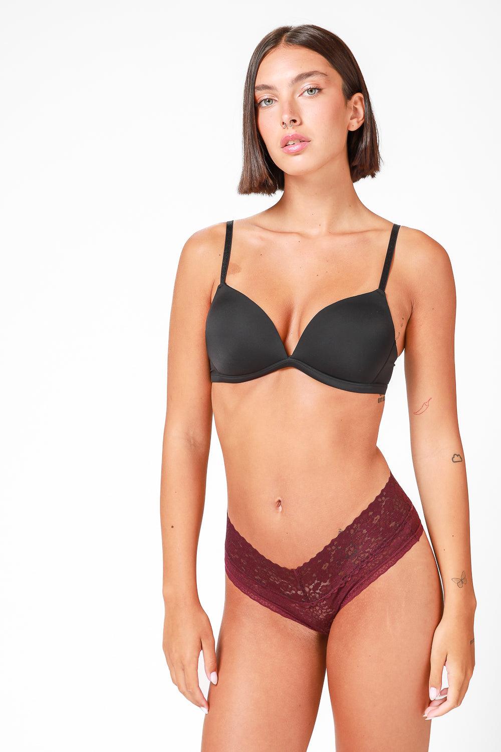 EMMA K - זוג חזיות בייסיק ללא ברזל בצבע שחור ולבן - MASHBIR//365