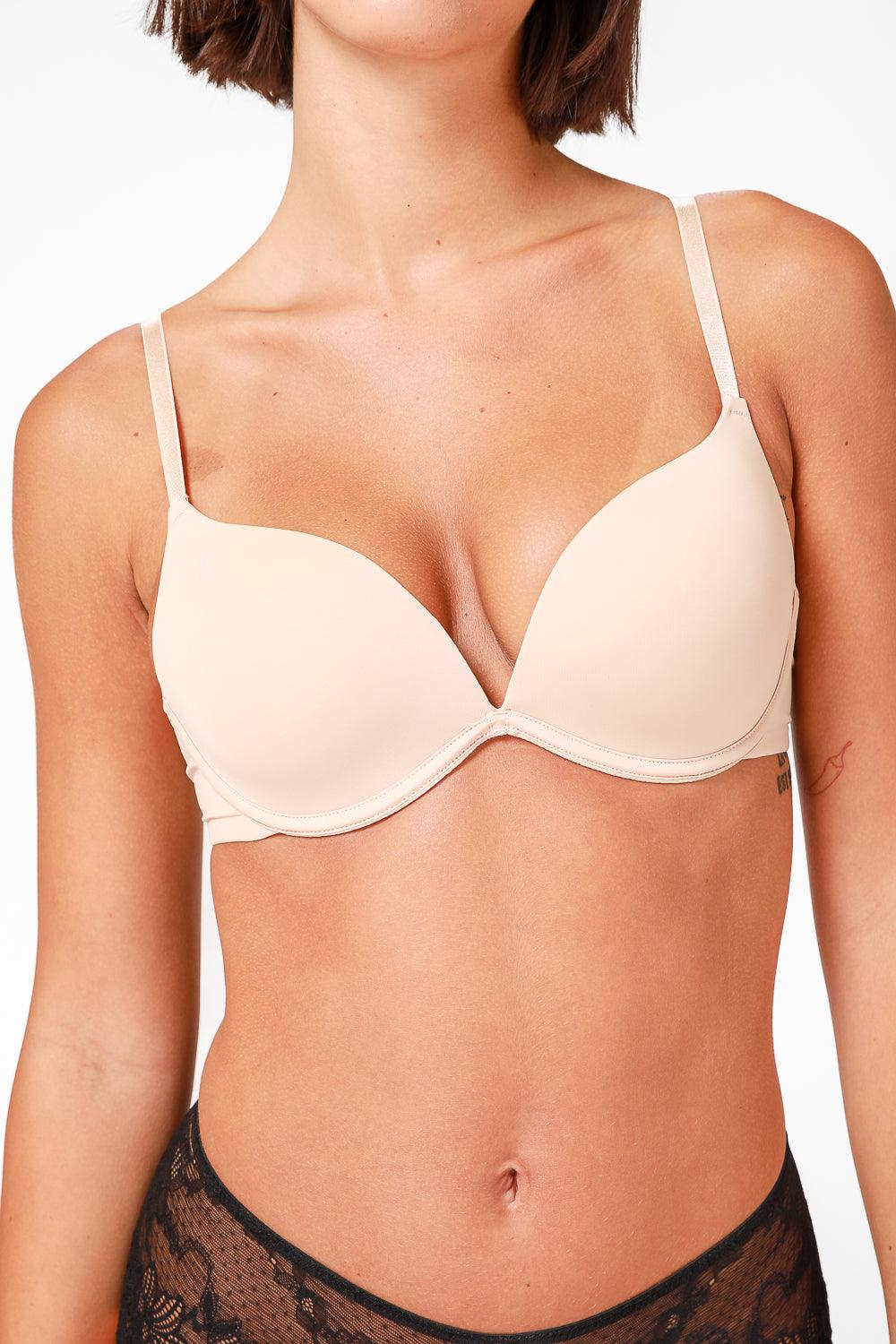 EMMA K - זוג חזיות פוש אפ חלקות בצבע שחור וניוד - MASHBIR//365