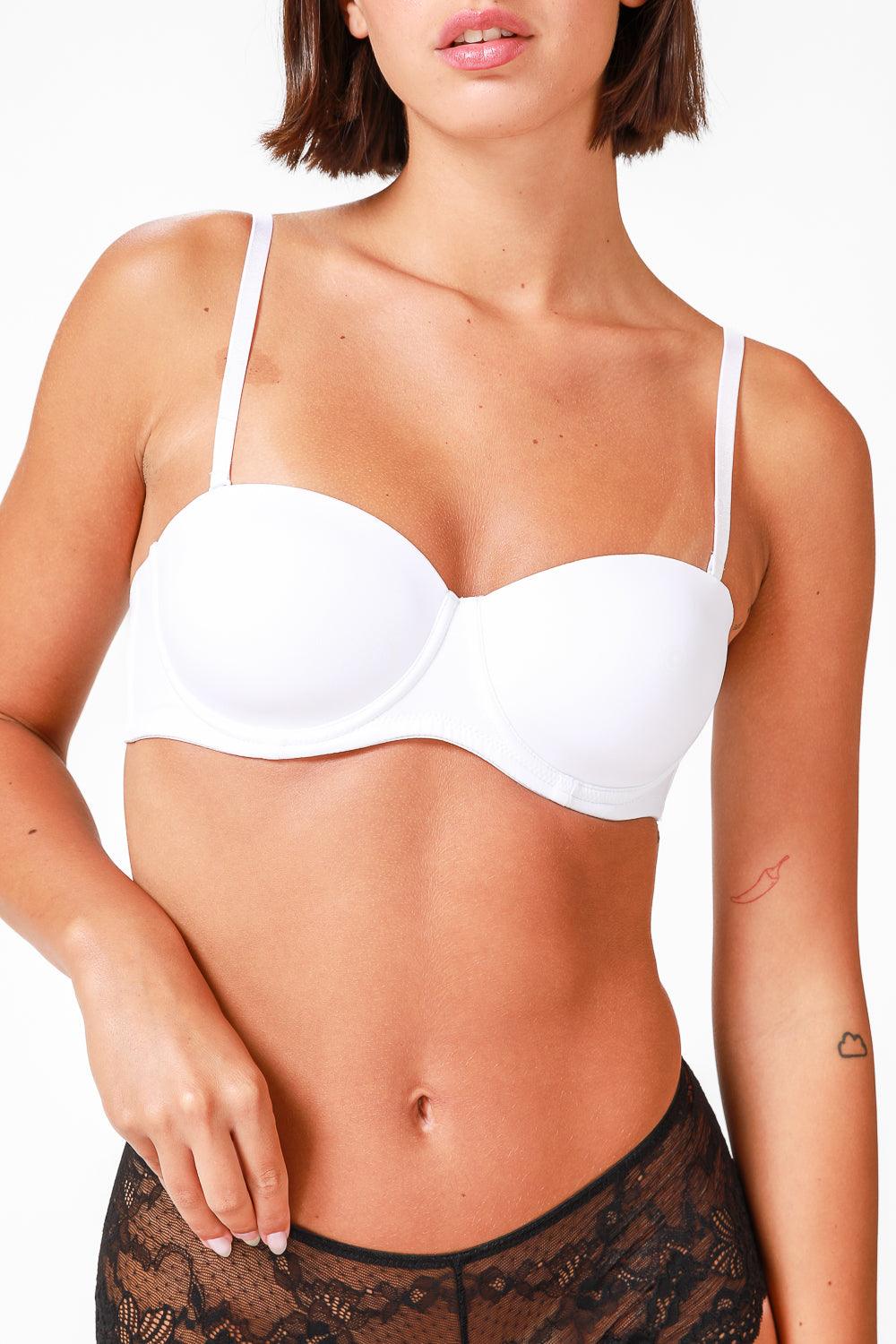 EMMA K - זוג חזיות סטרפלס בצבע שחור ולבן - MASHBIR//365